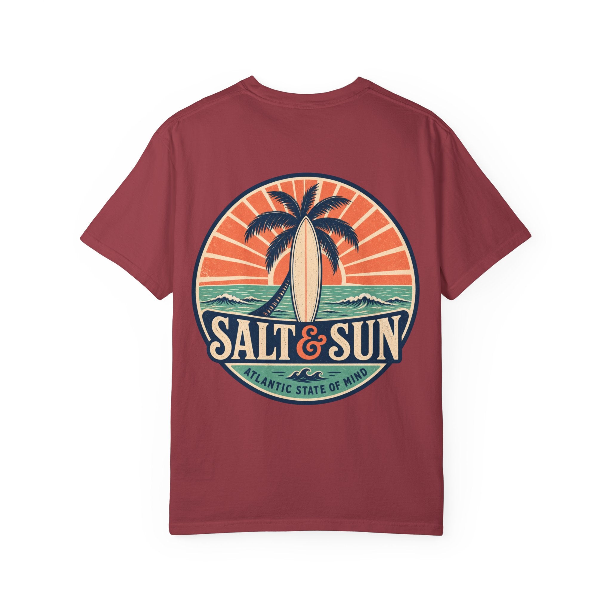 Salt & Sun Surf T-Shirt — Palm Tree Beach Graphic Tee