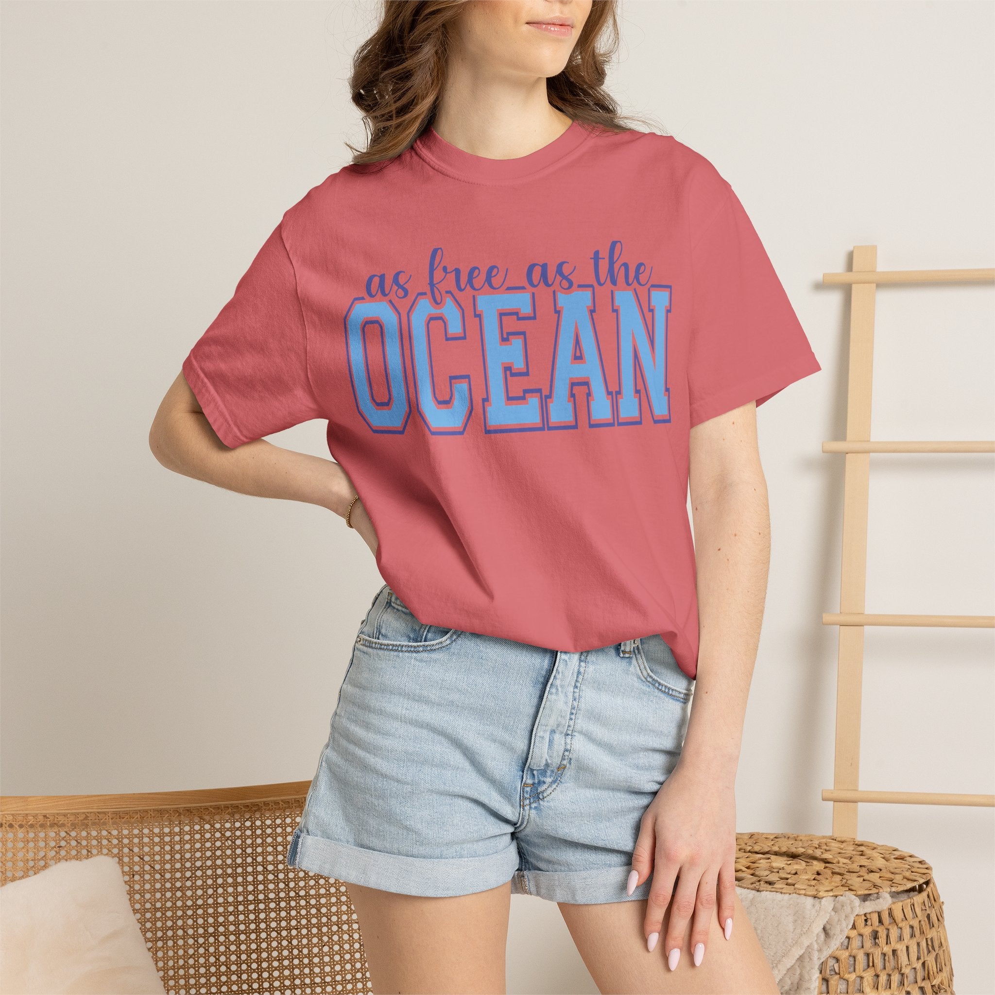 As Free As The Ocean T-Shirt — Coastal Graphic Tee