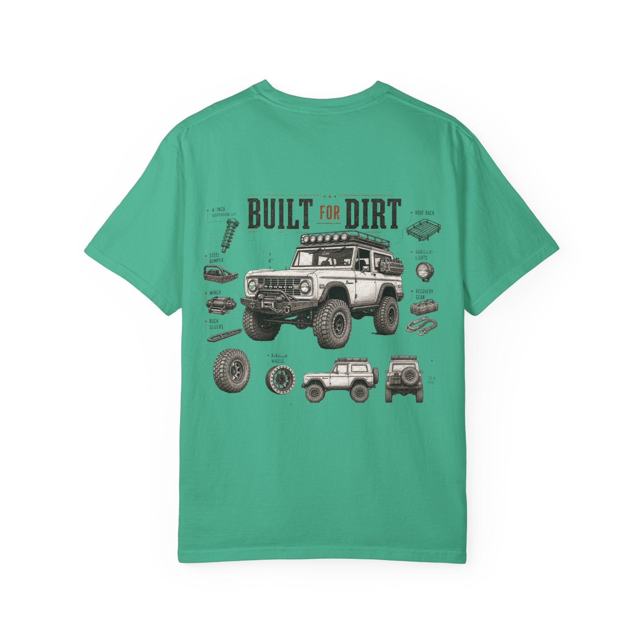 Off-Road T-Shirt — "Built for Dirt" 4x4 Adventure Graphic Tee