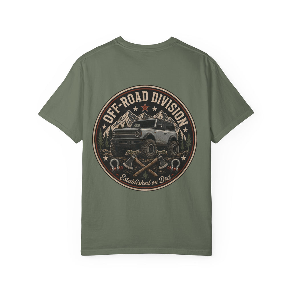 Off-Road Division Graphic T-Shirt — 'Established on Dirt' Adventure Tee