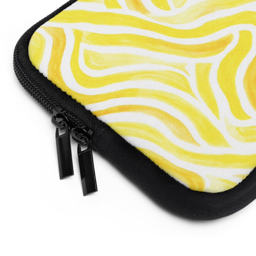 Yellow Swirl Laptop Sleeve â€” Bright Abstract Protective Case
