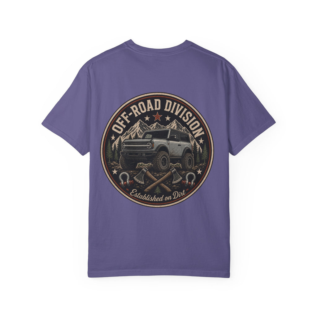 Off-Road Division Graphic T-Shirt — 'Established on Dirt' Adventure Tee