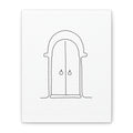 Minimalist Arched Door Line Art Canvas Print â€” Matte Stretched Wall Decor