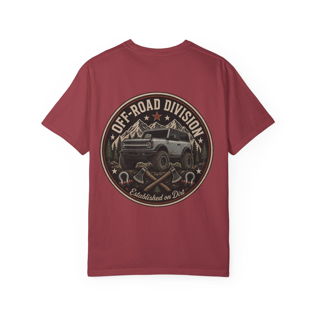 Off-Road Division Graphic T-Shirt — 'Established on Dirt' Adventure Tee