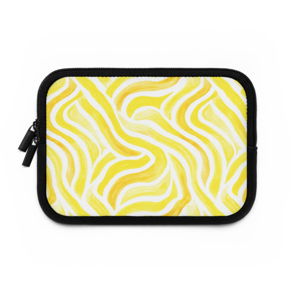 Yellow Swirl Laptop Sleeve â€” Bright Abstract Protective Case