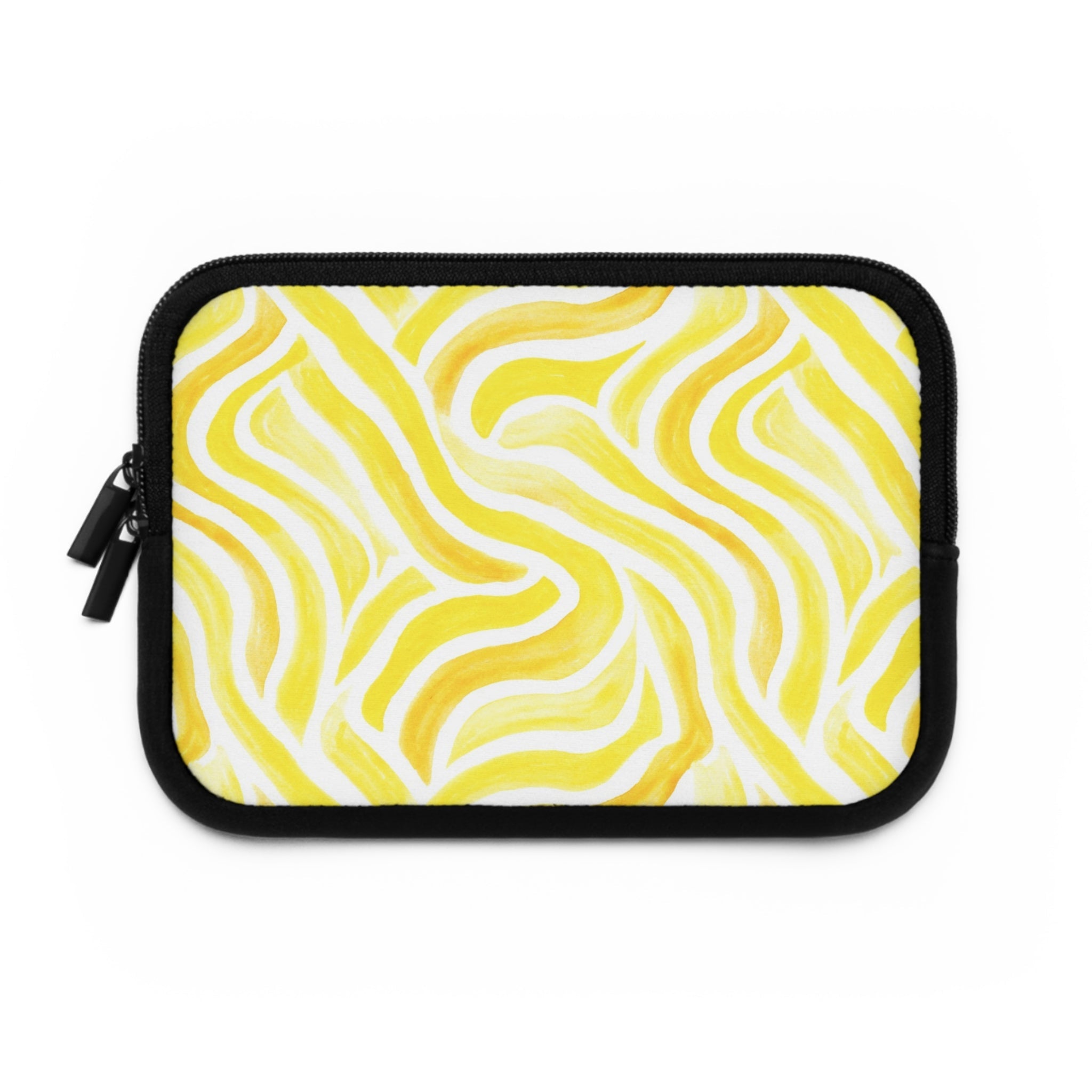 Yellow Swirl Laptop Sleeve â€” Bright Abstract Protective Case