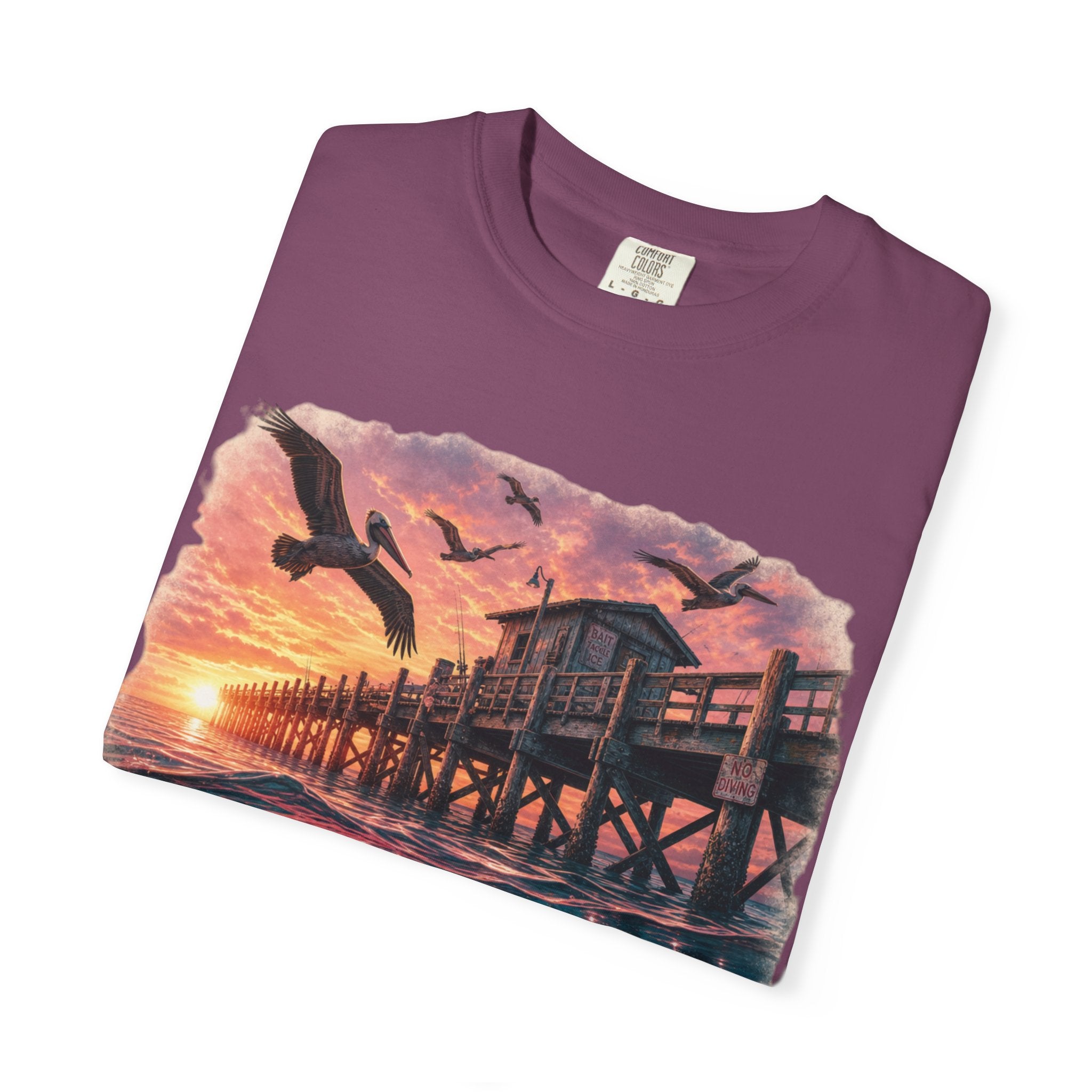 Pier Pressure T-Shirt — Vintage Shark Pier Sunset Tee