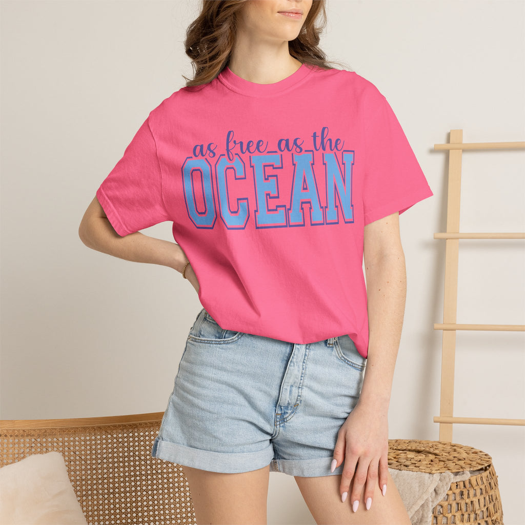 As Free As The Ocean T-Shirt — Coastal Graphic Tee