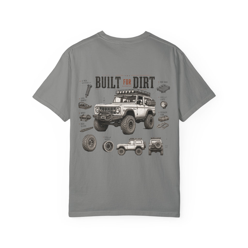 Off-Road T-Shirt — "Built for Dirt" 4x4 Adventure Graphic Tee