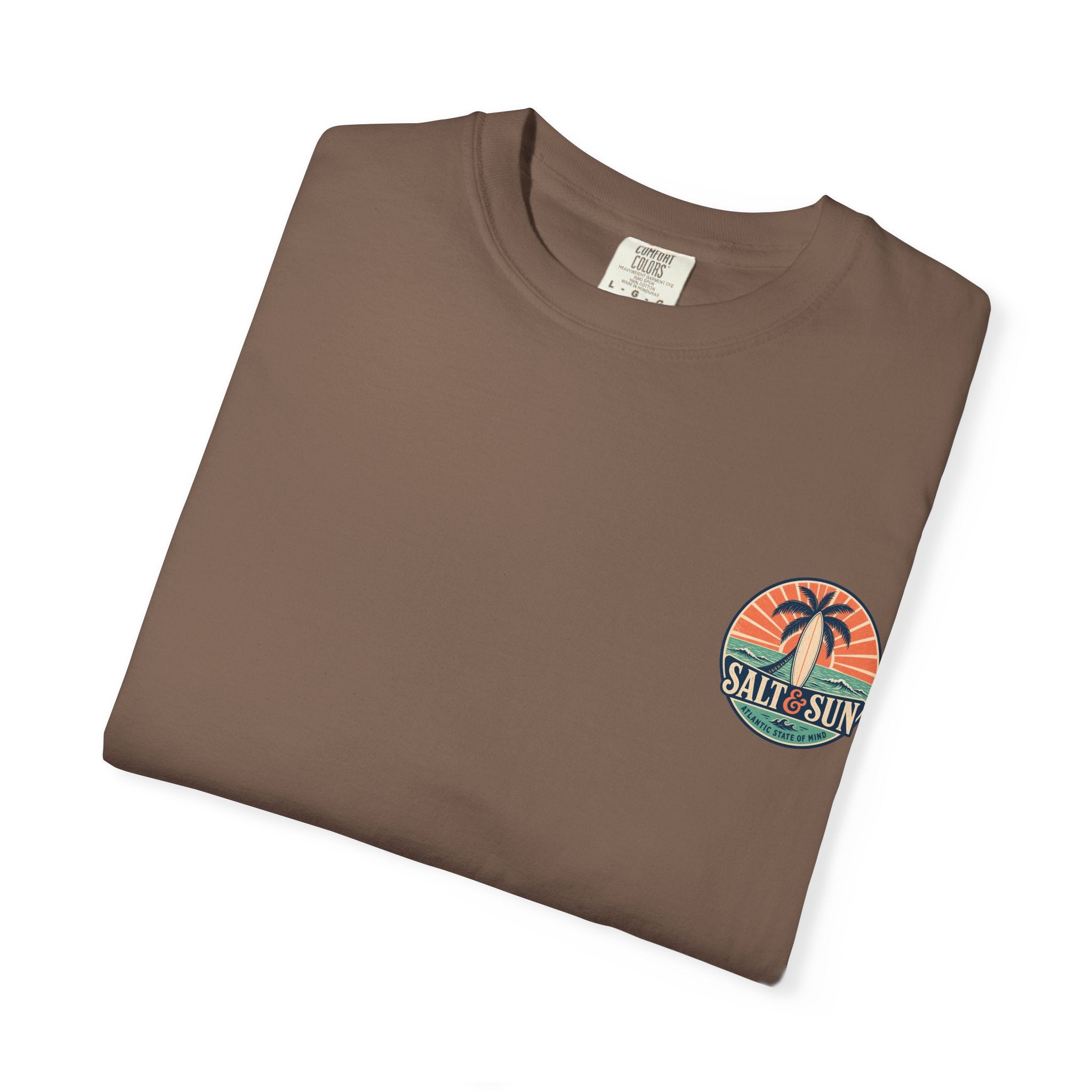 Salt & Sun Surf T-Shirt — Palm Tree Beach Graphic Tee
