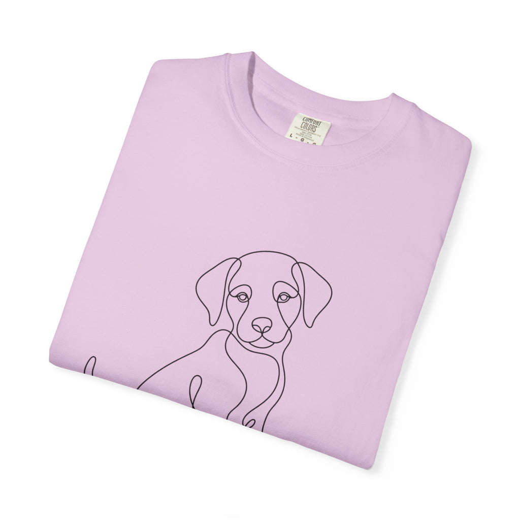 Puppy Line Art T-Shirt — Minimal Dog Illustration Tee