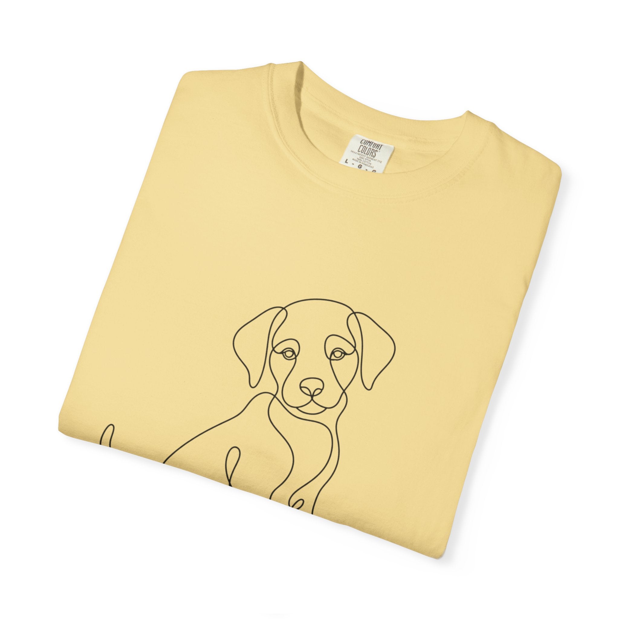Puppy Line Art T-Shirt — Minimal Dog Illustration Tee