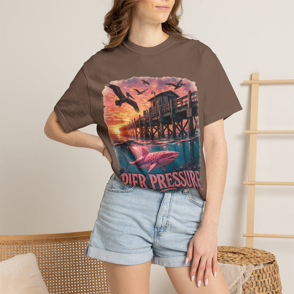 Pier Pressure T-Shirt — Vintage Shark Pier Sunset Tee